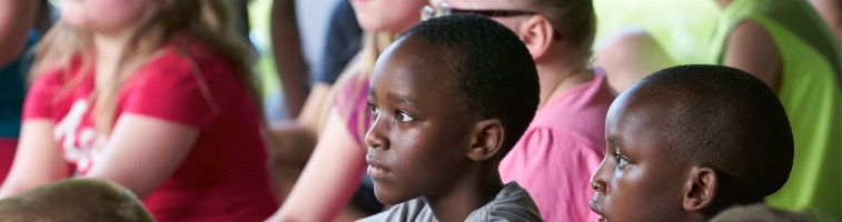 Children watching presentor