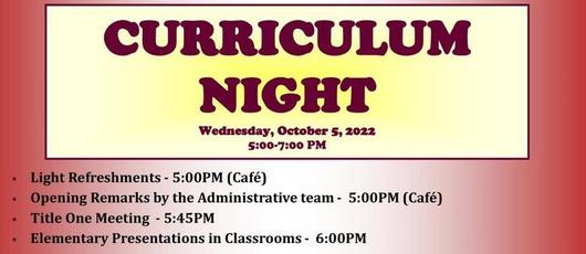 Curriculum Night