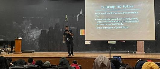 Middle School Students Forge Positive Relationships with Syracuse Police through Assemblies
