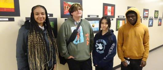 PSLA Students Celebrate Diversity with Flag Artwork