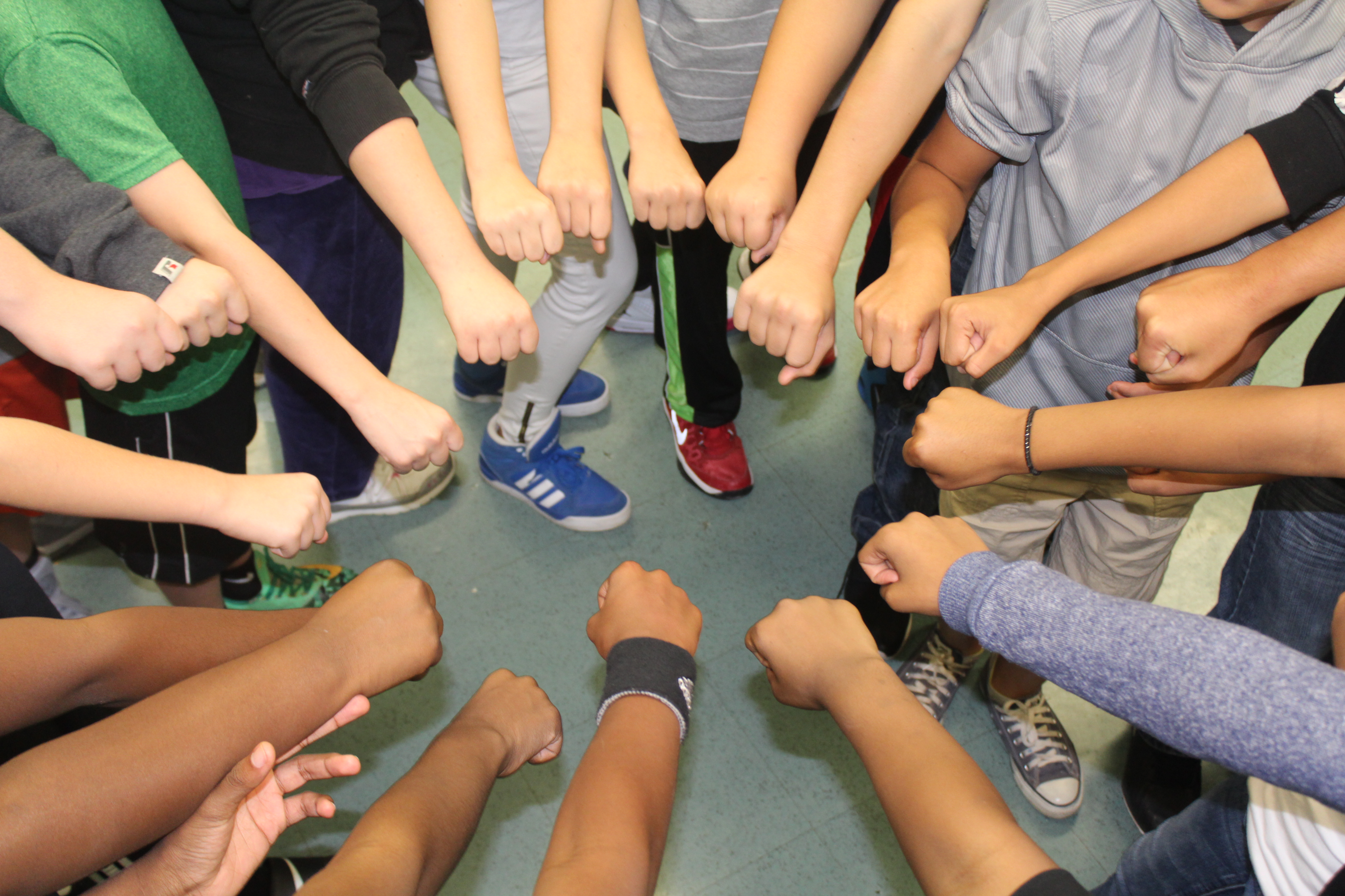 group of hands showing unity